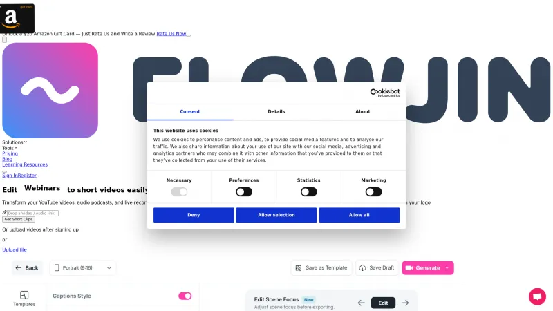 Homepage of flowjin