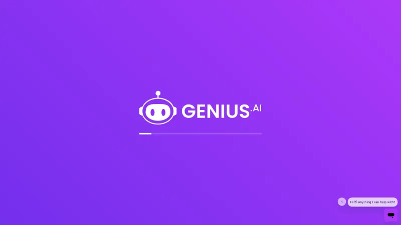 Homepage of genius