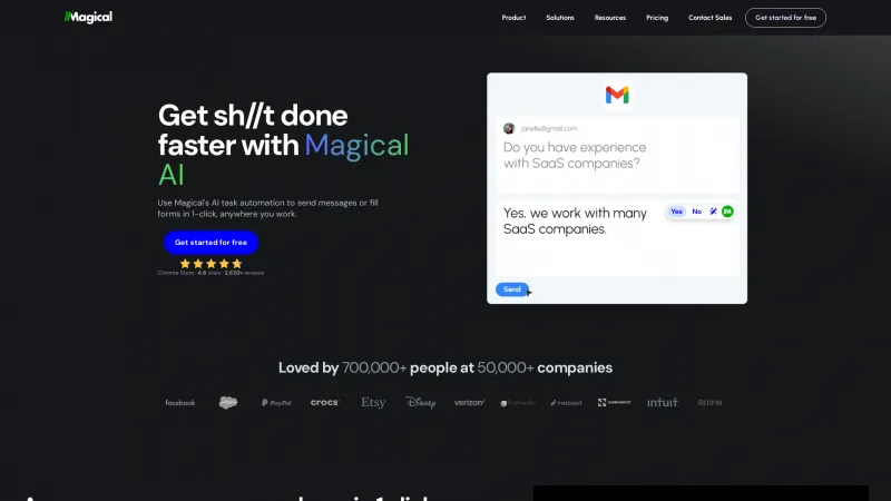 Homepage of getmagical