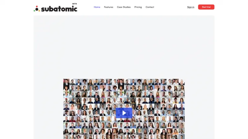 Homepage of getsubatomic