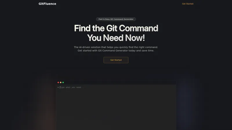 Homepage of gitfluence