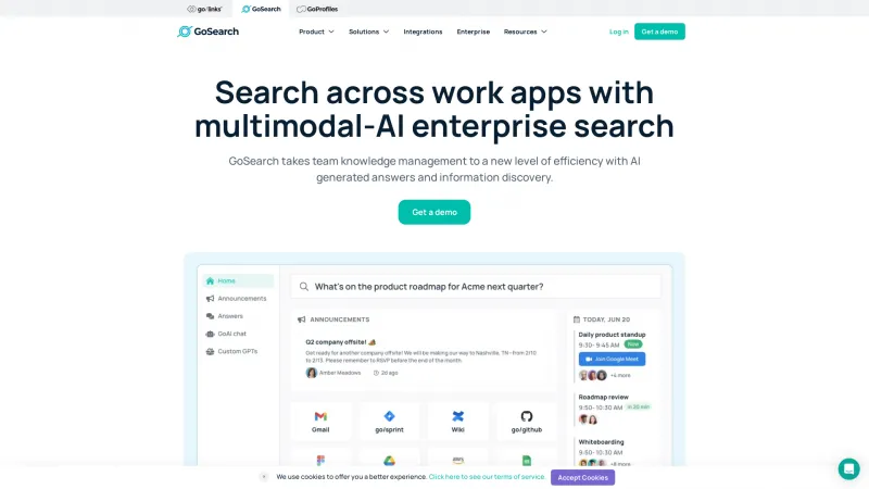 Homepage of gosearch