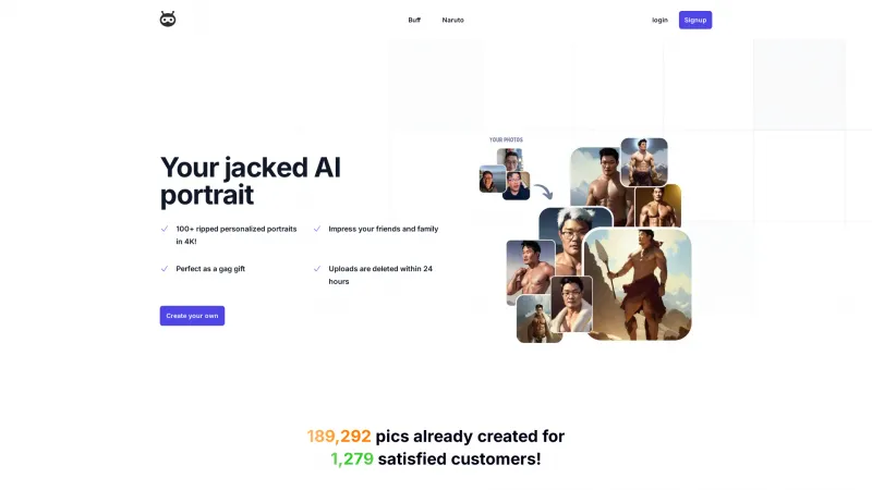 Homepage of headbot