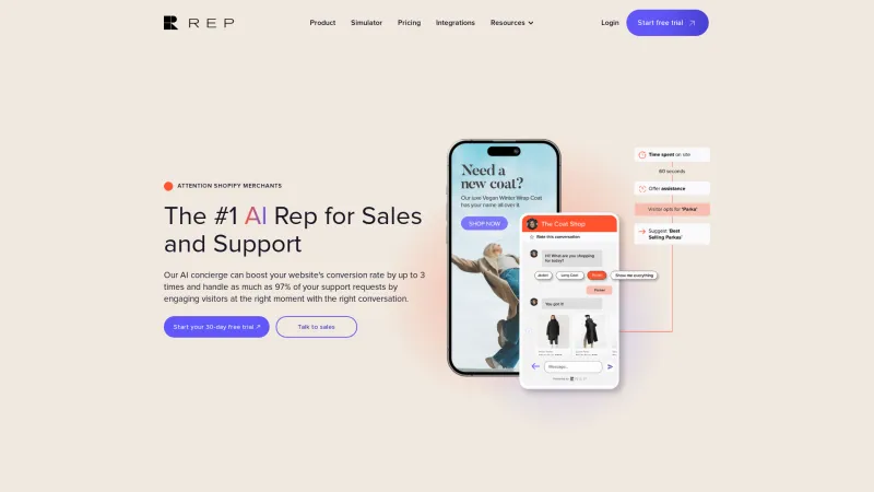 Homepage of hellorep