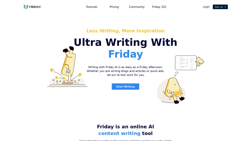 Homepage of heyfriday