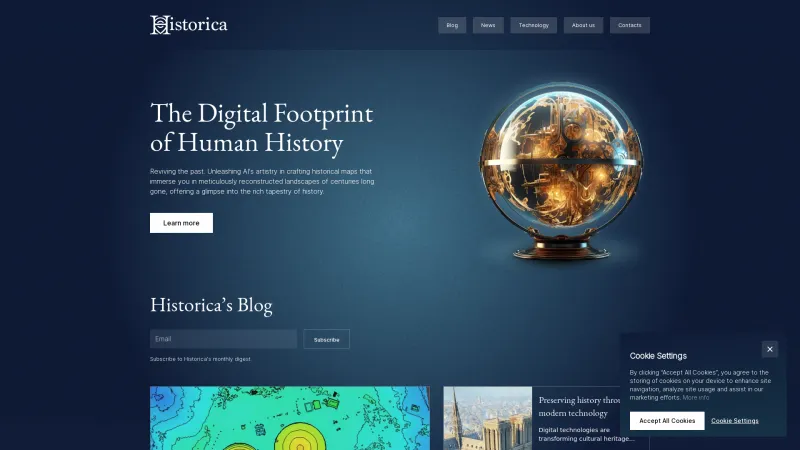 Homepage of historica