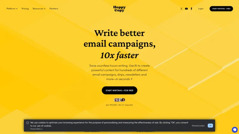 Homepage of hoppycopy