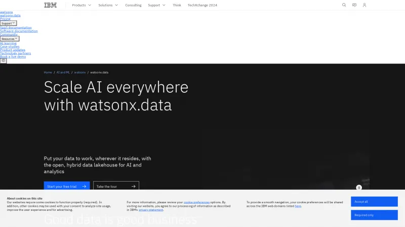 Homepage of ibm