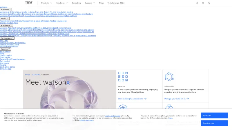 Homepage of ibm