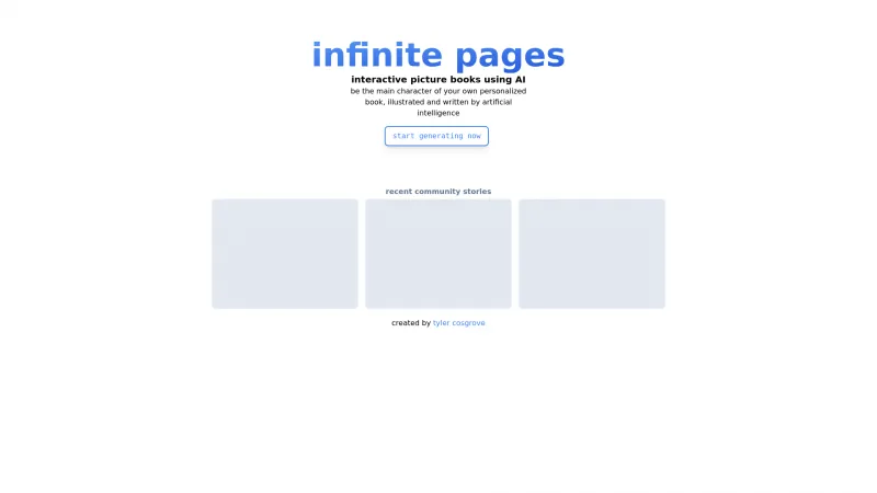 Homepage of infinitepages