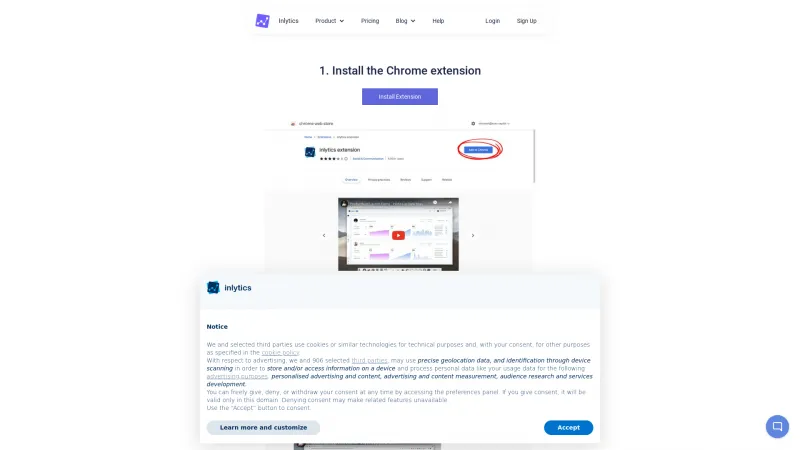 Homepage of inlytics