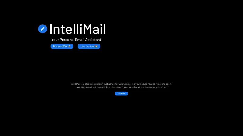 Homepage of intellimail