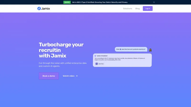 Homepage of jamix