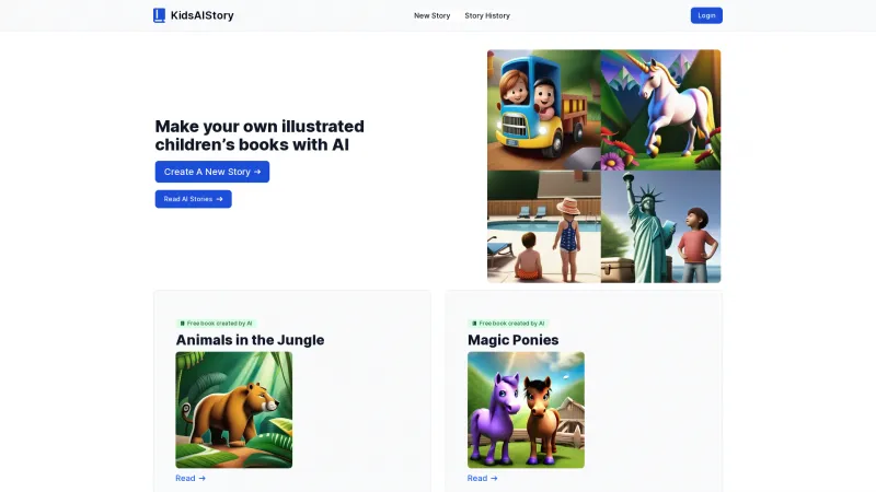 Homepage of kidsaistory