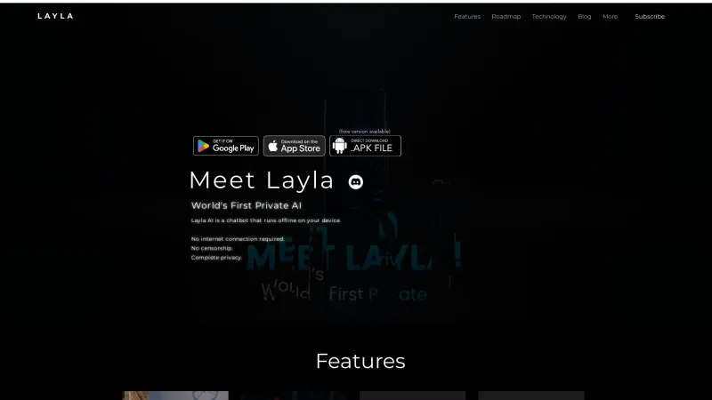 Homepage of layla-network