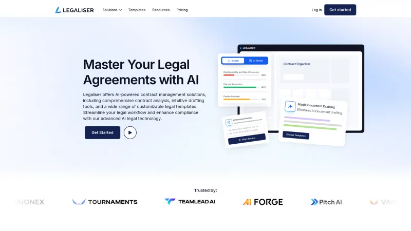 Homepage of legaliser