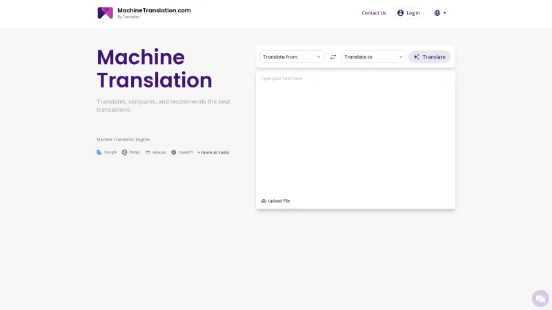 Homepage of machinetranslation