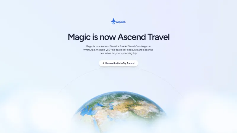 Homepage of magictravel