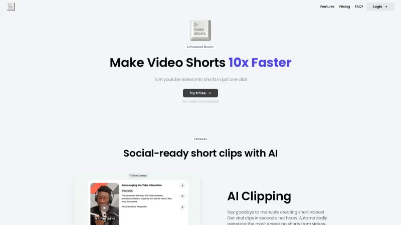 Homepage of makeshorts