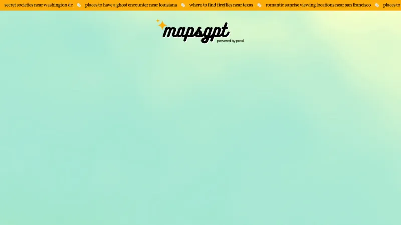 Homepage of mapsgpt