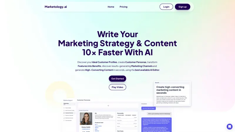 Homepage of marketology