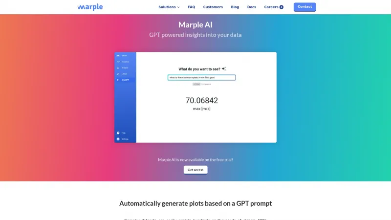 Homepage of marpledata