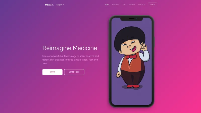 Homepage of medgic