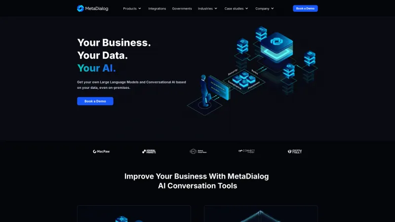 Homepage of metadialog