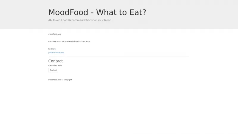 Homepage of moodfood