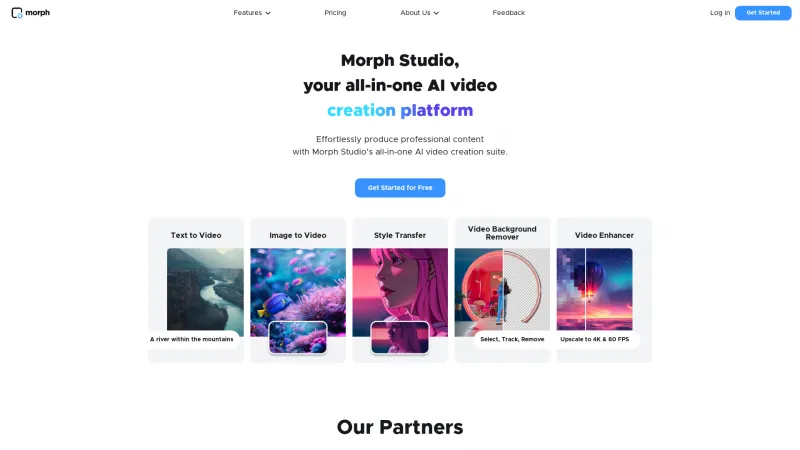 Homepage of morphstudio