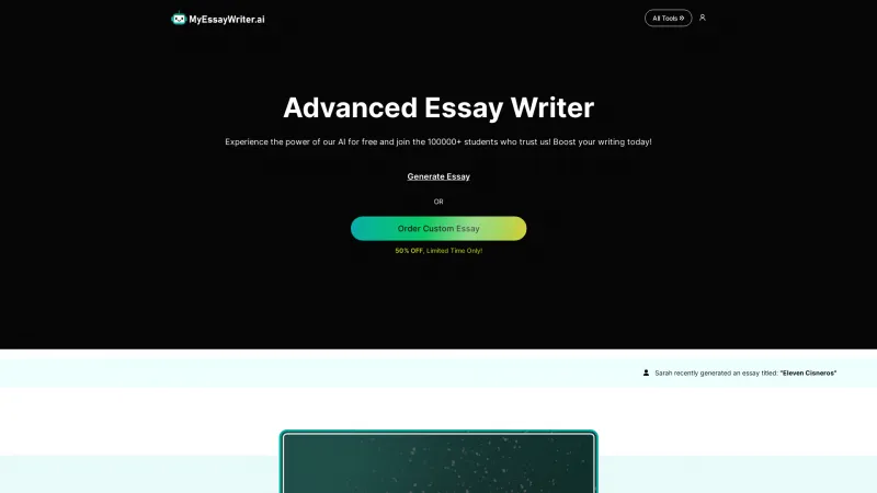 Homepage of myessaywriter