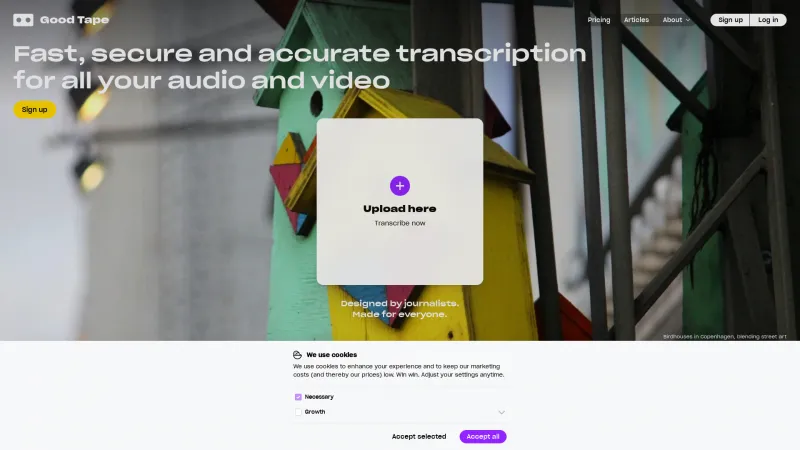 Homepage of mygoodtape