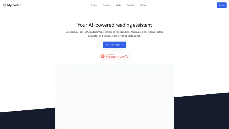 Homepage of myreader