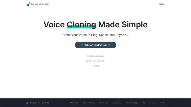 Homepage of myvocal