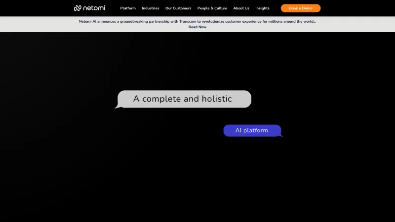 Homepage of netomi