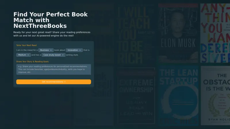 Homepage of nextthreebooks