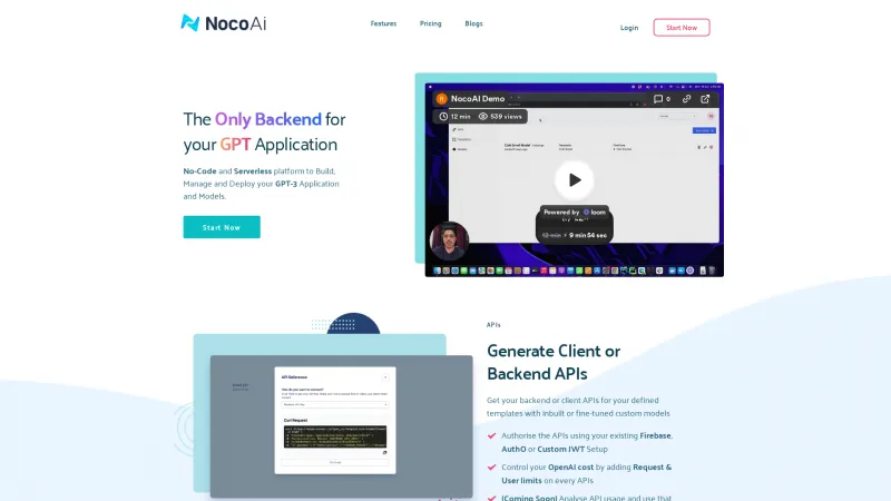 Homepage of nocoai