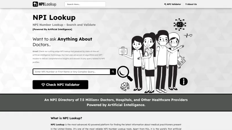 Homepage of npilookup