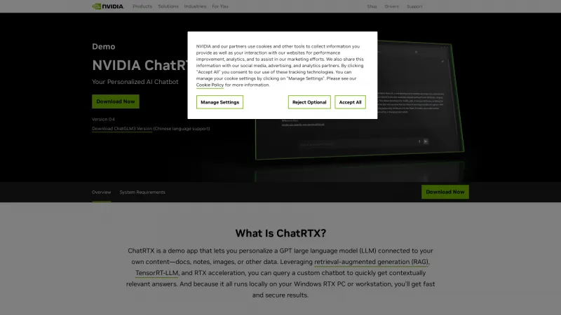 Homepage of nvidia