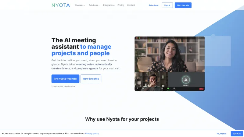 Homepage of nyota