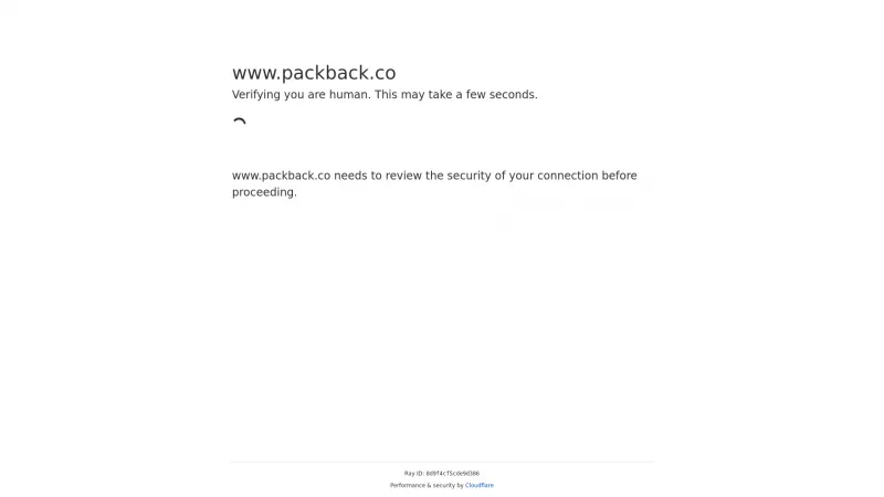 Homepage of packback