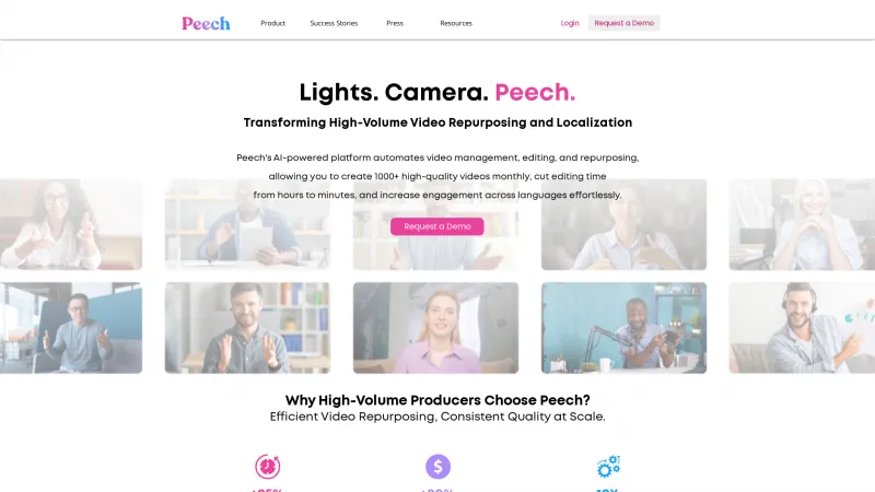 Homepage of peech-ai