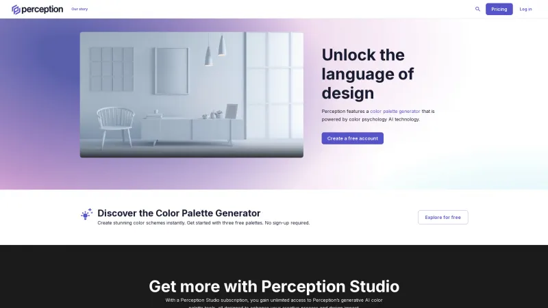 Homepage of perception