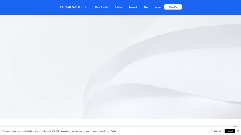 Homepage of personadeck