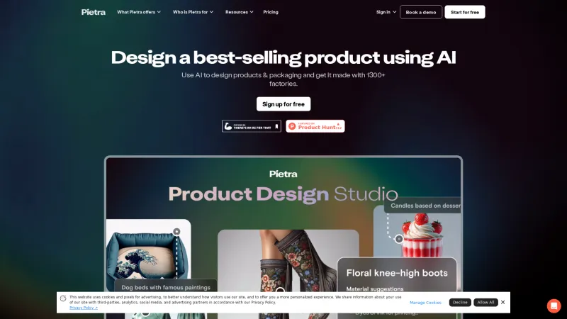 Homepage of pietrastudio