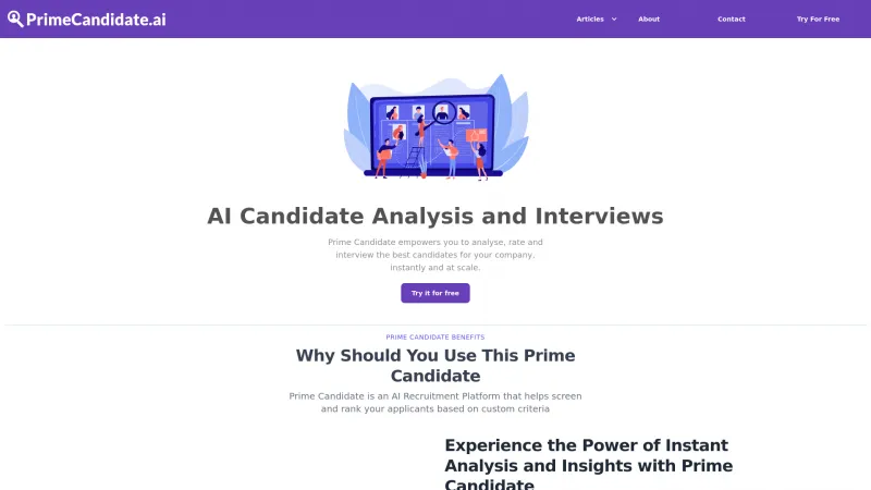 Homepage of primecandidate