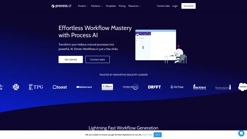 Homepage of process