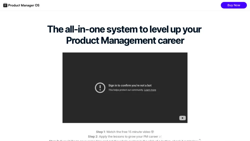 Homepage of productmanageros