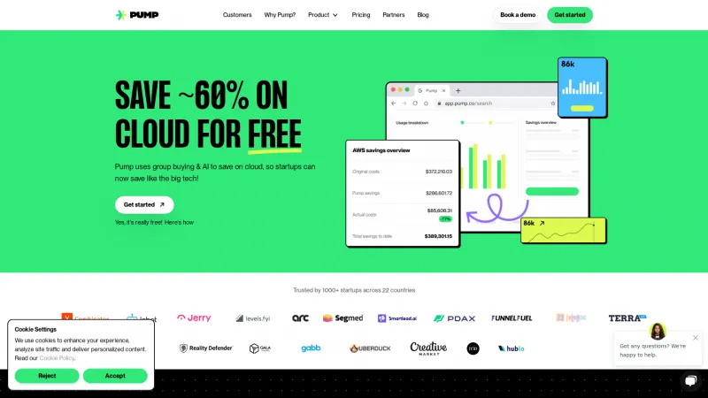 Homepage of pump