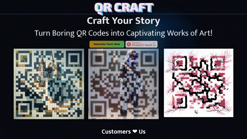 Homepage of qrcraft